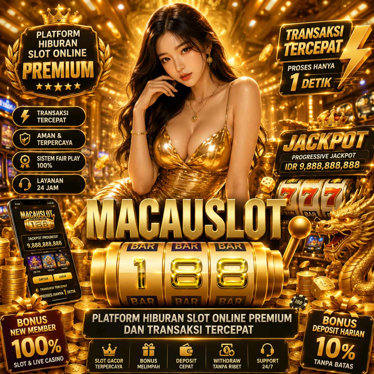 Banner MACAUSLOT188 Slot Online RTP Tertinggi